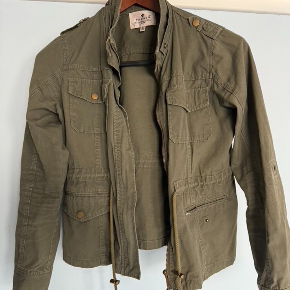 Women's medium Kahki Distrssed Jacket